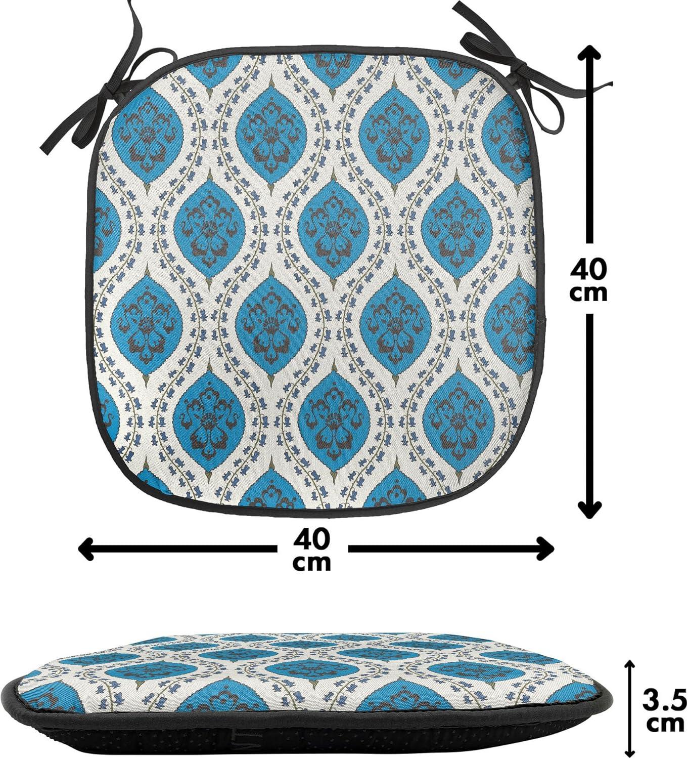 imageAmbesonne Romantic Chair Seating Cushion Set of 4 Valentines Day Love You Calligraphy with Hearts Pastel Colored Design AntiSlip Seat Padding for Kitchen amp Patio 16x16 Pale Pink TealViolet Blue Coconut