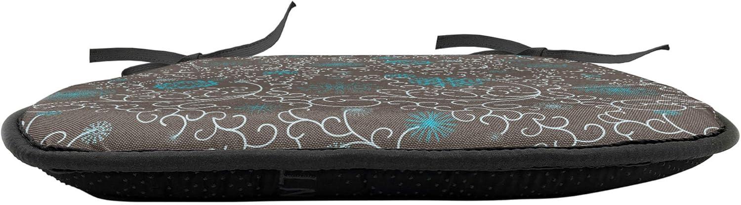 imageAmbesonne Romantic Chair Seating Cushion Set of 4 Valentines Day Love You Calligraphy with Hearts Pastel Colored Design AntiSlip Seat Padding for Kitchen amp Patio 16x16 Pale Pink TealBrown White Aqua