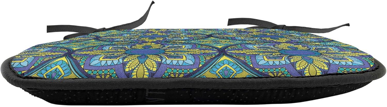 imageAmbesonne Romantic Chair Seating Cushion Set of 4 Valentines Day Love You Calligraphy with Hearts Pastel Colored Design AntiSlip Seat Padding for Kitchen amp Patio 16x16 Pale Pink TealCobalt Blue Apple Green