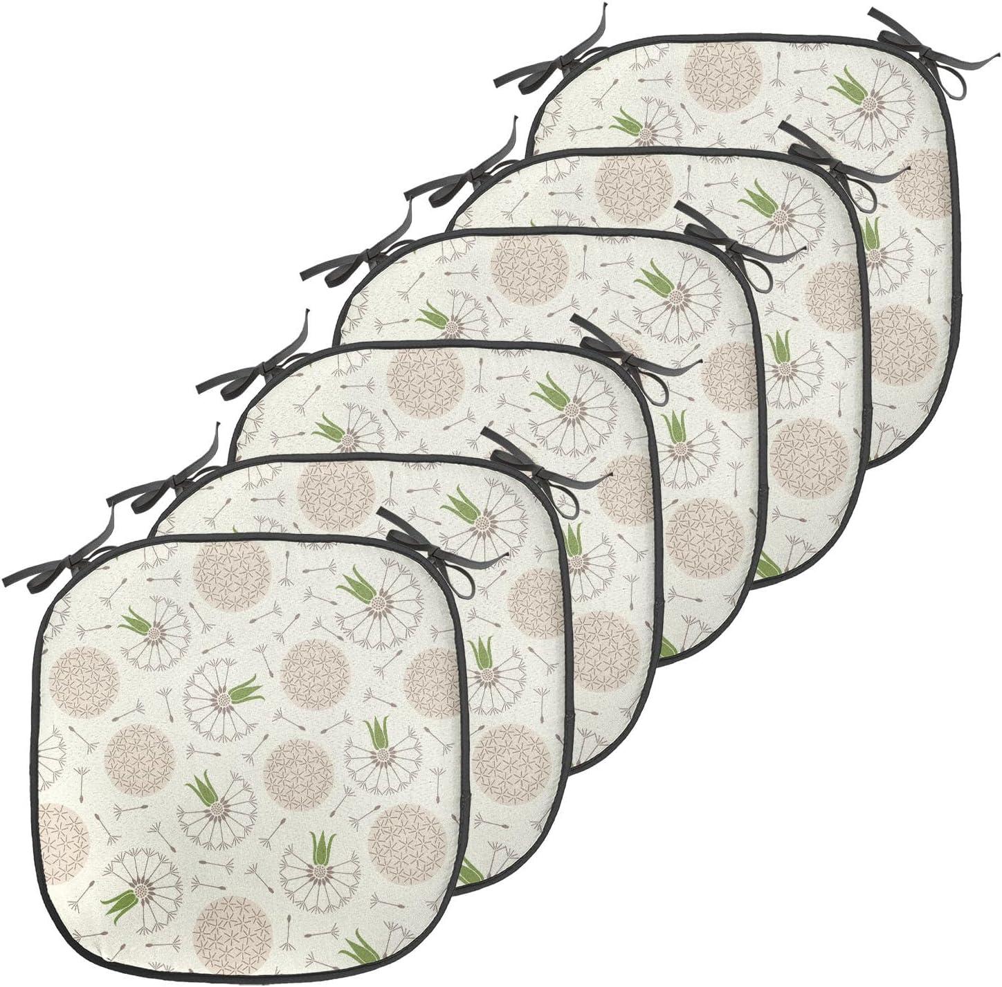 imageAmbesonne Romantic Chair Seating Cushion Set of 4 Valentines Day Love You Calligraphy with Hearts Pastel Colored Design AntiSlip Seat Padding for Kitchen amp Patio 16x16 Pale Pink TealBeige Taupe Fern Green