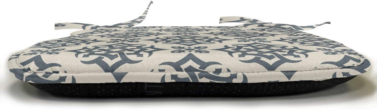 imageAmbesonne Romantic Chair Seating Cushion Set of 4 Valentines Day Love You Calligraphy with Hearts Pastel Colored Design AntiSlip Seat Padding for Kitchen amp Patio 16x16 Pale Pink TealSlate Blue Beige