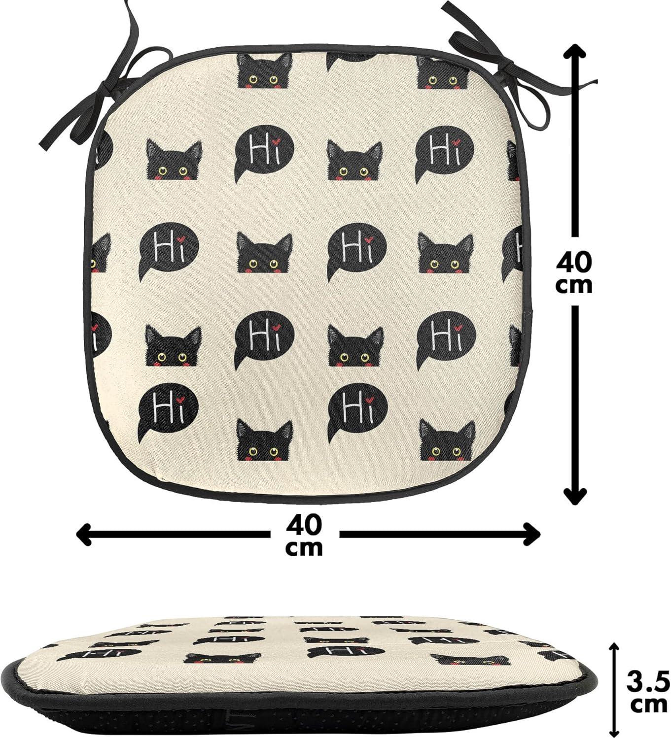 imageAmbesonne Romantic Chair Seating Cushion Set of 6 Valentines Day Style Rose Composition Love in Pastel Colors AntiSlip Seat Padding for Kitchen amp Patio 16x16 Aqua Dark Coral BeigeIvory Black Ruby