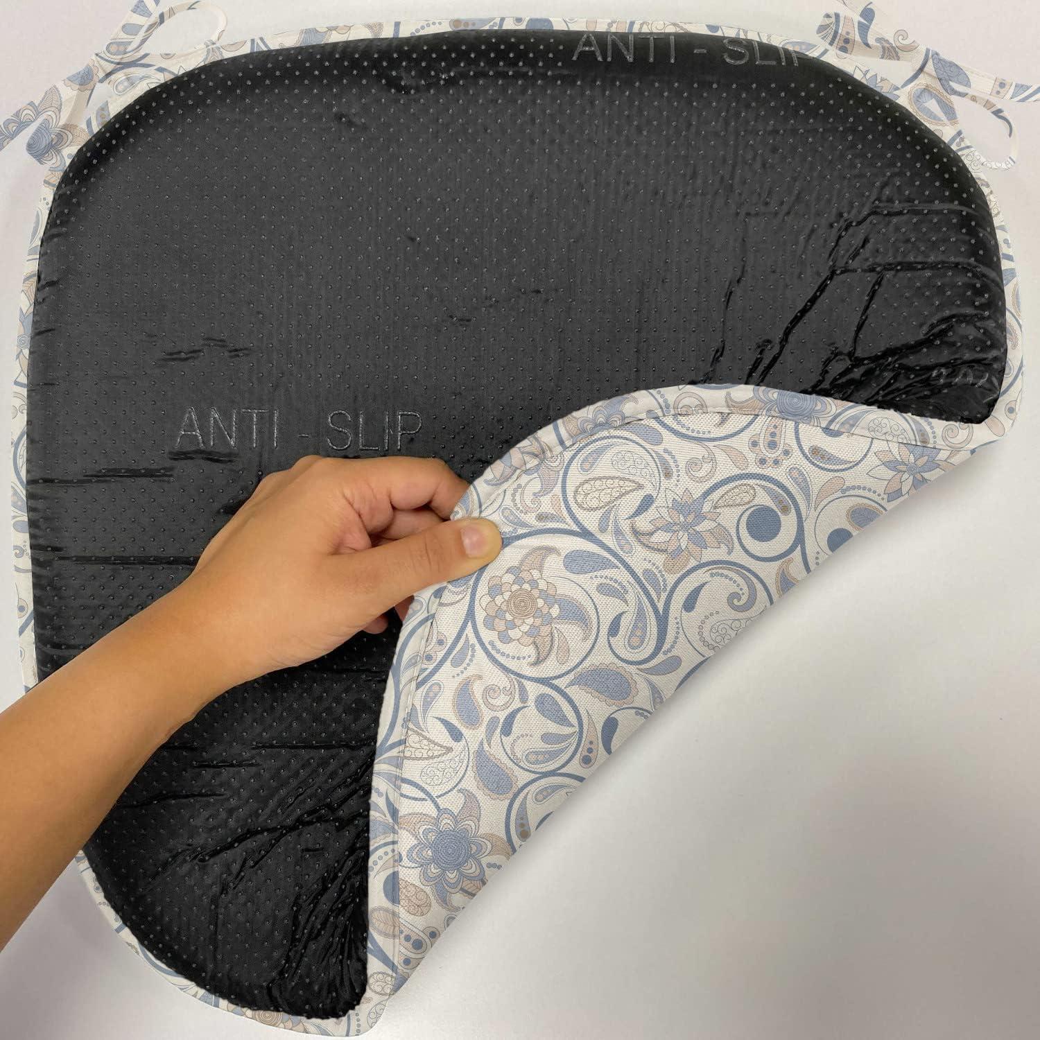 imageAmbesonne Romantic Chair Seating Cushion Set of 6 Valentines Day Style Rose Composition Love in Pastel Colors AntiSlip Seat Padding for Kitchen amp Patio 16x16 Aqua Dark Coral BeigeSlate Blue Beige Tan