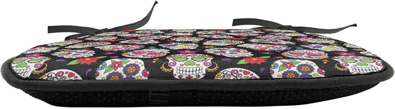 imageAmbesonne Romantic Chair Seating Cushion Set of 6 Valentines Day Style Rose Composition Love in Pastel Colors AntiSlip Seat Padding for Kitchen amp Patio 16x16 Aqua Dark Coral BeigeMulticolor