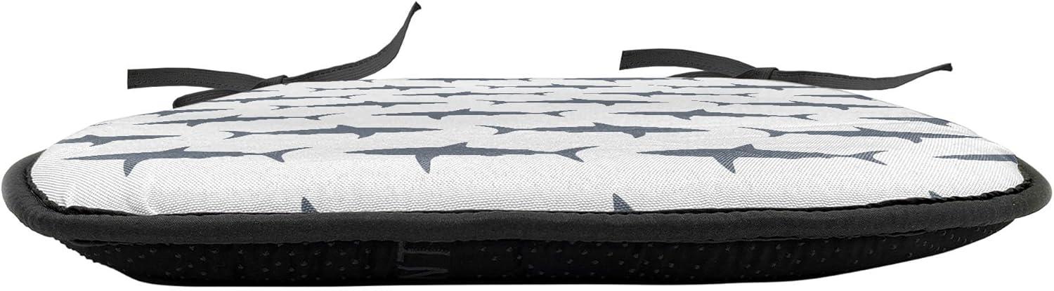 imageAmbesonne Romantic Chair Seating Cushion Set of 6 Valentines Day Style Rose Composition Love in Pastel Colors AntiSlip Seat Padding for Kitchen amp Patio 16x16 Aqua Dark Coral BeigeCharcoal Grey White