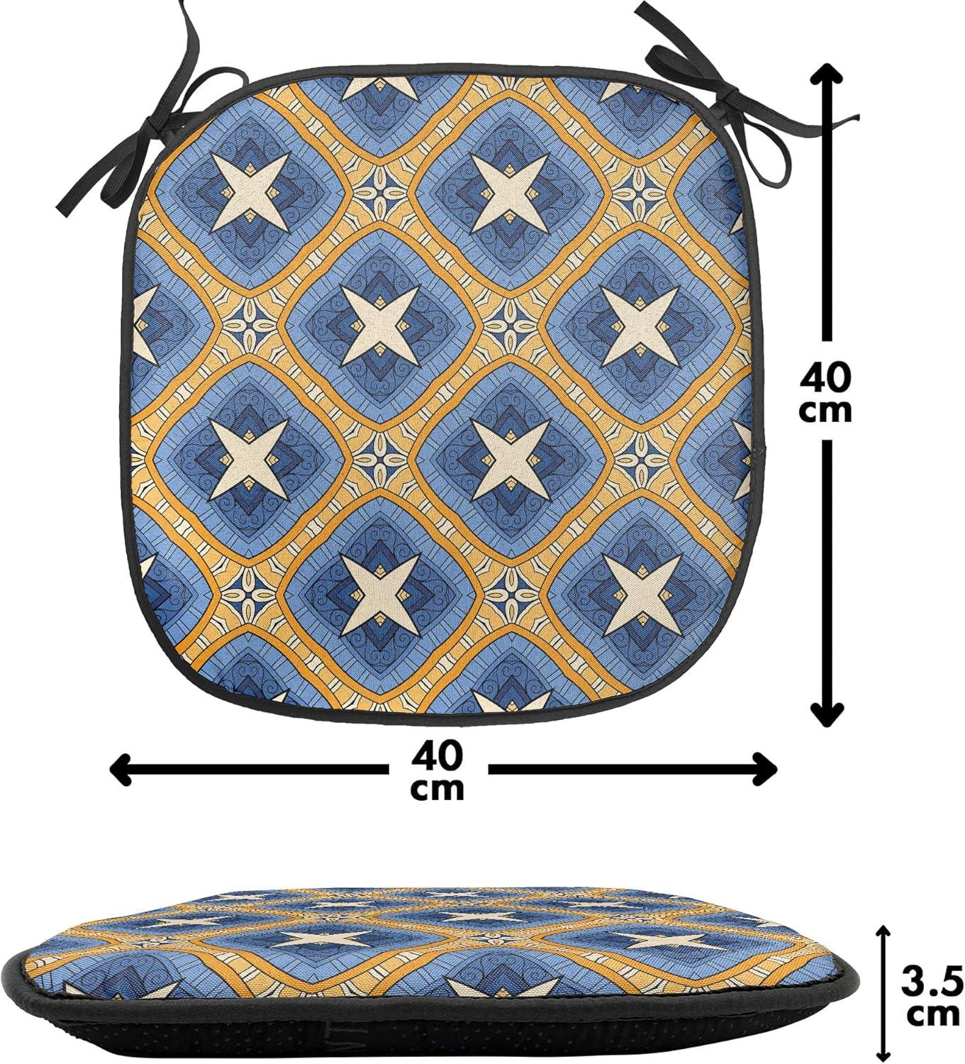 imageAmbesonne Romantic Chair Seating Cushion Set of 6 Valentines Day Style Rose Composition Love in Pastel Colors AntiSlip Seat Padding for Kitchen amp Patio 16x16 Aqua Dark Coral BeigeBlue Orange Beige