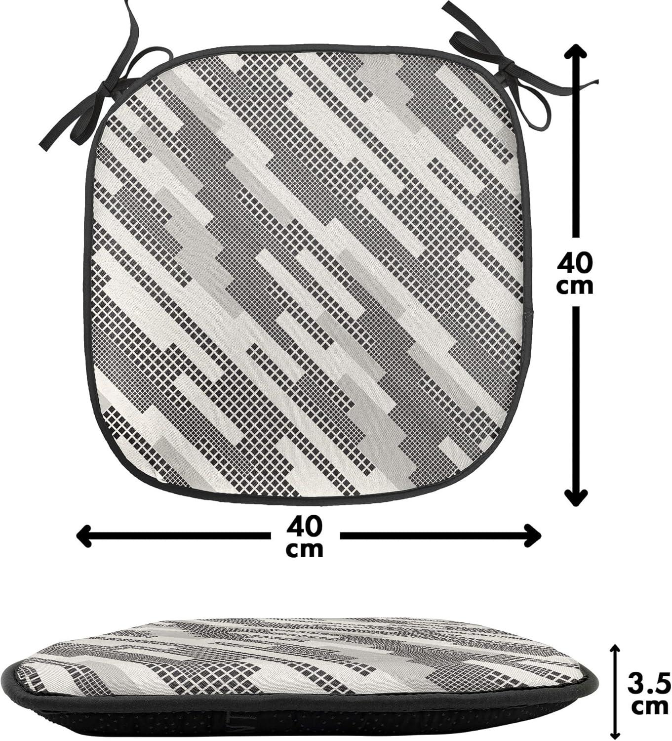imageAmbesonne Romantic Chair Seating Cushion Set of 6 Valentines Day Style Rose Composition Love in Pastel Colors AntiSlip Seat Padding for Kitchen amp Patio 16x16 Aqua Dark Coral BeigeCream Pale Grey Black