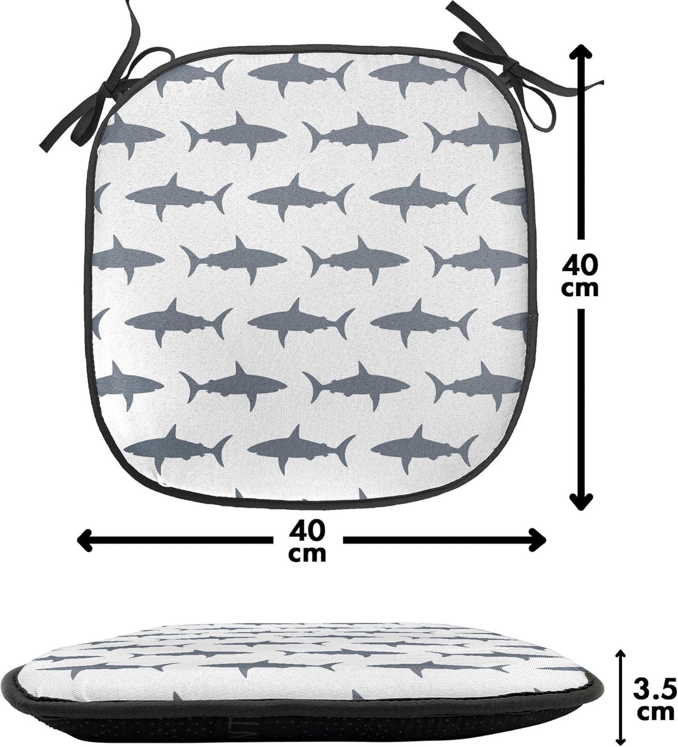imageAmbesonne Romantic Chair Seating Cushion Set of 6 Valentines Day Style Rose Composition Love in Pastel Colors AntiSlip Seat Padding for Kitchen amp Patio 16x16 Aqua Dark Coral BeigeCharcoal Grey White