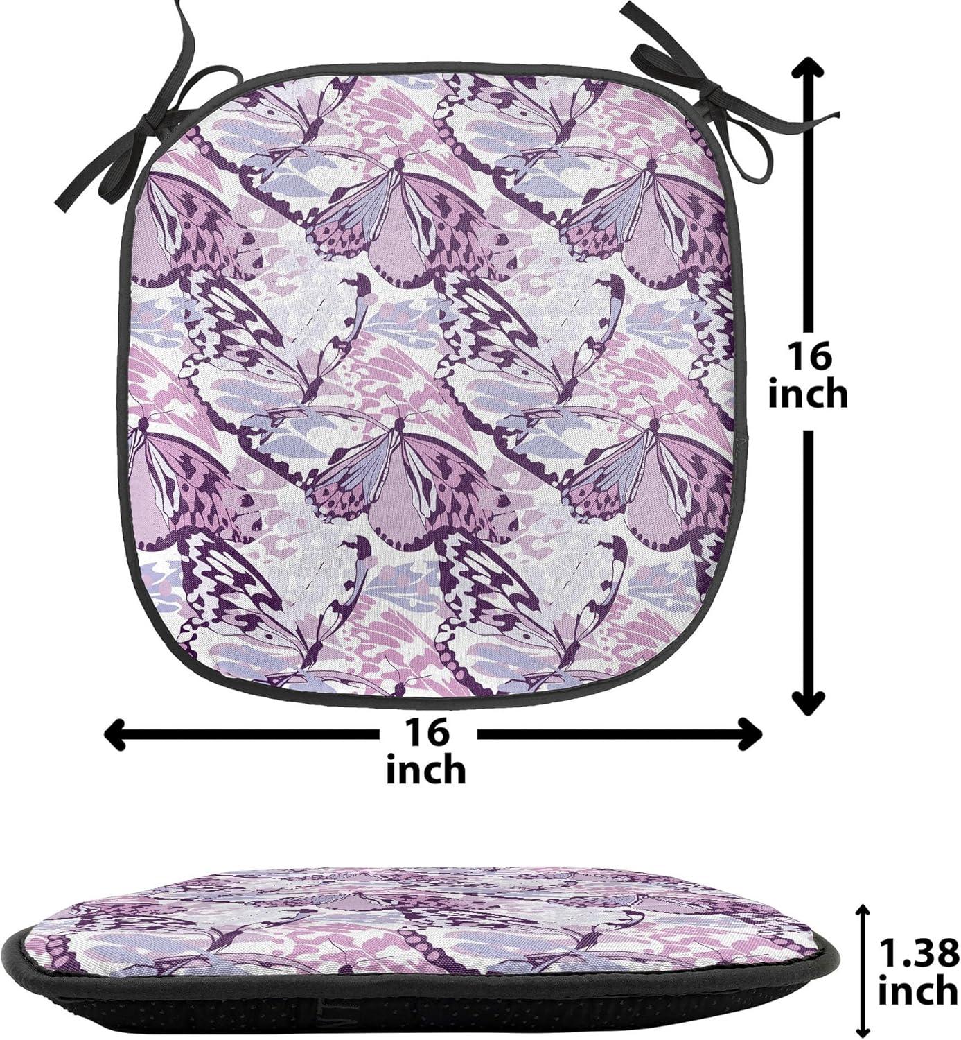 imageAmbesonne Romantic Chair Seating Cushion Set of 6 Valentines Day Style Rose Composition Love in Pastel Colors AntiSlip Seat Padding for Kitchen amp Patio 16x16 Aqua Dark Coral BeigeLavender Lilac Violet