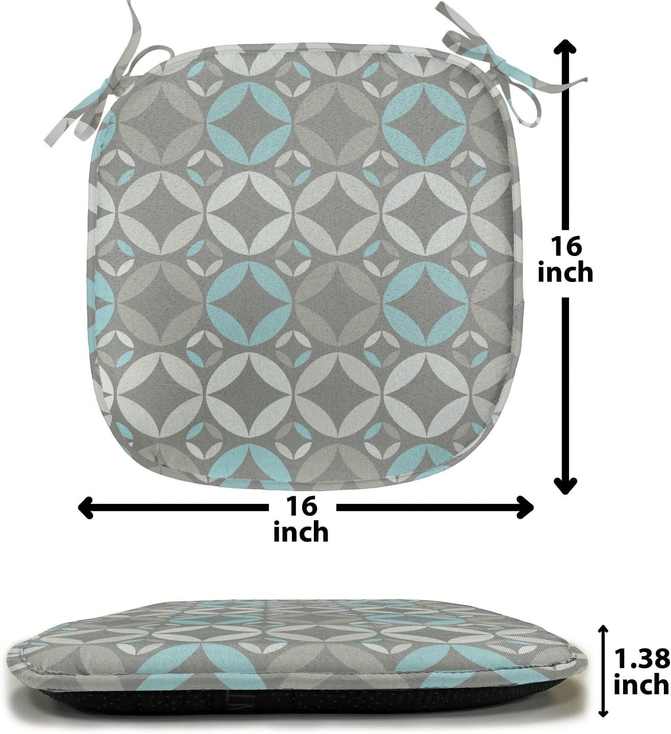 imageAmbesonne Romantic Chair Seating Cushion Set of 6 Valentines Day Style Rose Composition Love in Pastel Colors AntiSlip Seat Padding for Kitchen amp Patio 16x16 Aqua Dark Coral BeigeGrey Pale Blue Pale Grey