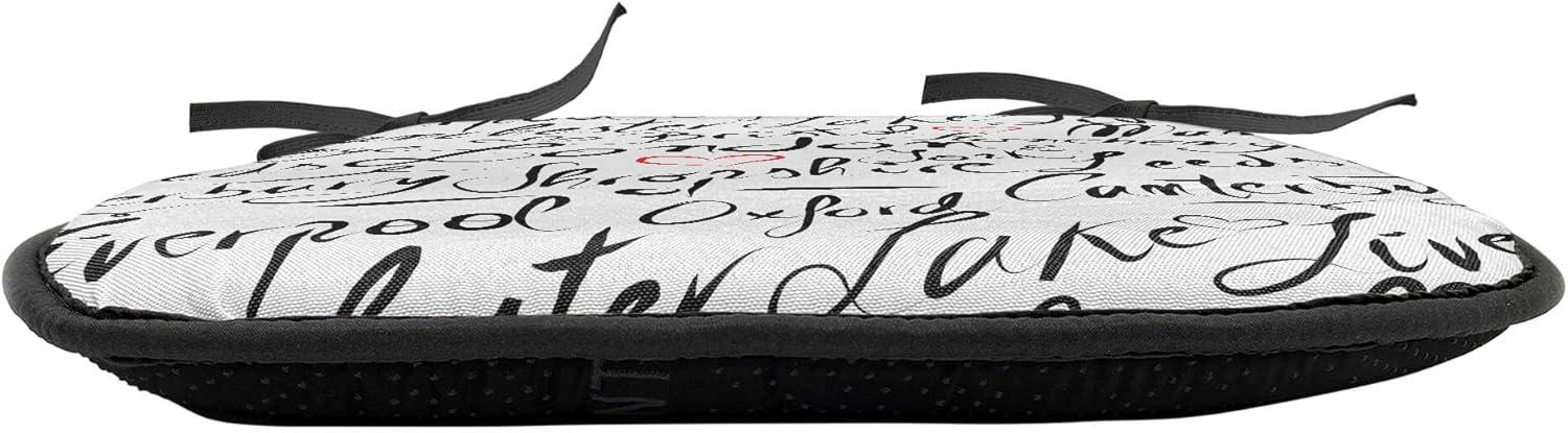 imageAmbesonne Romantic Chair Seating Cushion Set of 6 Valentines Day Style Rose Composition Love in Pastel Colors AntiSlip Seat Padding for Kitchen amp Patio 16x16 Aqua Dark Coral BeigeBlack White Vermilion