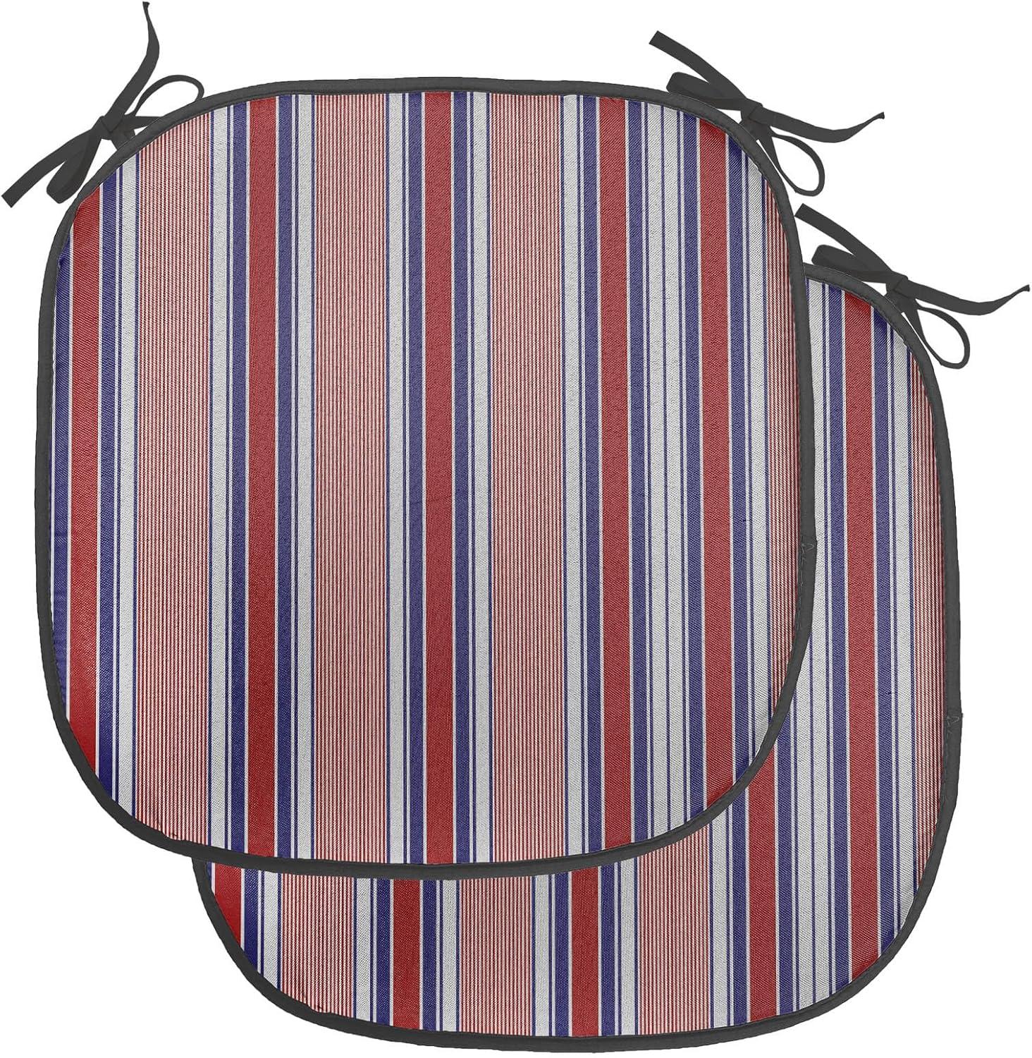 imageAmbesonne Romantic Chair Seating Cushion Set of 6 Valentines Day Style Rose Composition Love in Pastel Colors AntiSlip Seat Padding for Kitchen amp Patio 16x16 Aqua Dark Coral BeigeRuby Navy Blue Grey