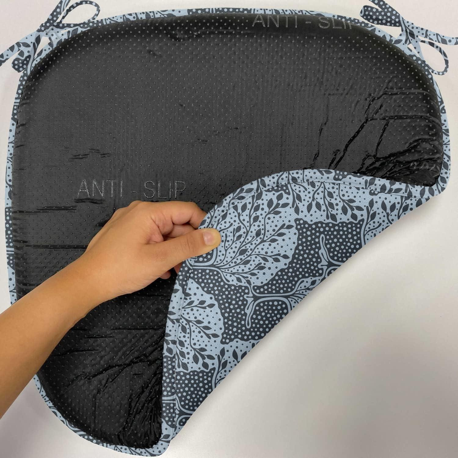 imageAmbesonne Romantic Chair Seating Cushion Set of 6 Valentines Day Style Rose Composition Love in Pastel Colors AntiSlip Seat Padding for Kitchen amp Patio 16x16 Aqua Dark Coral BeigePale Blue Dark Blue