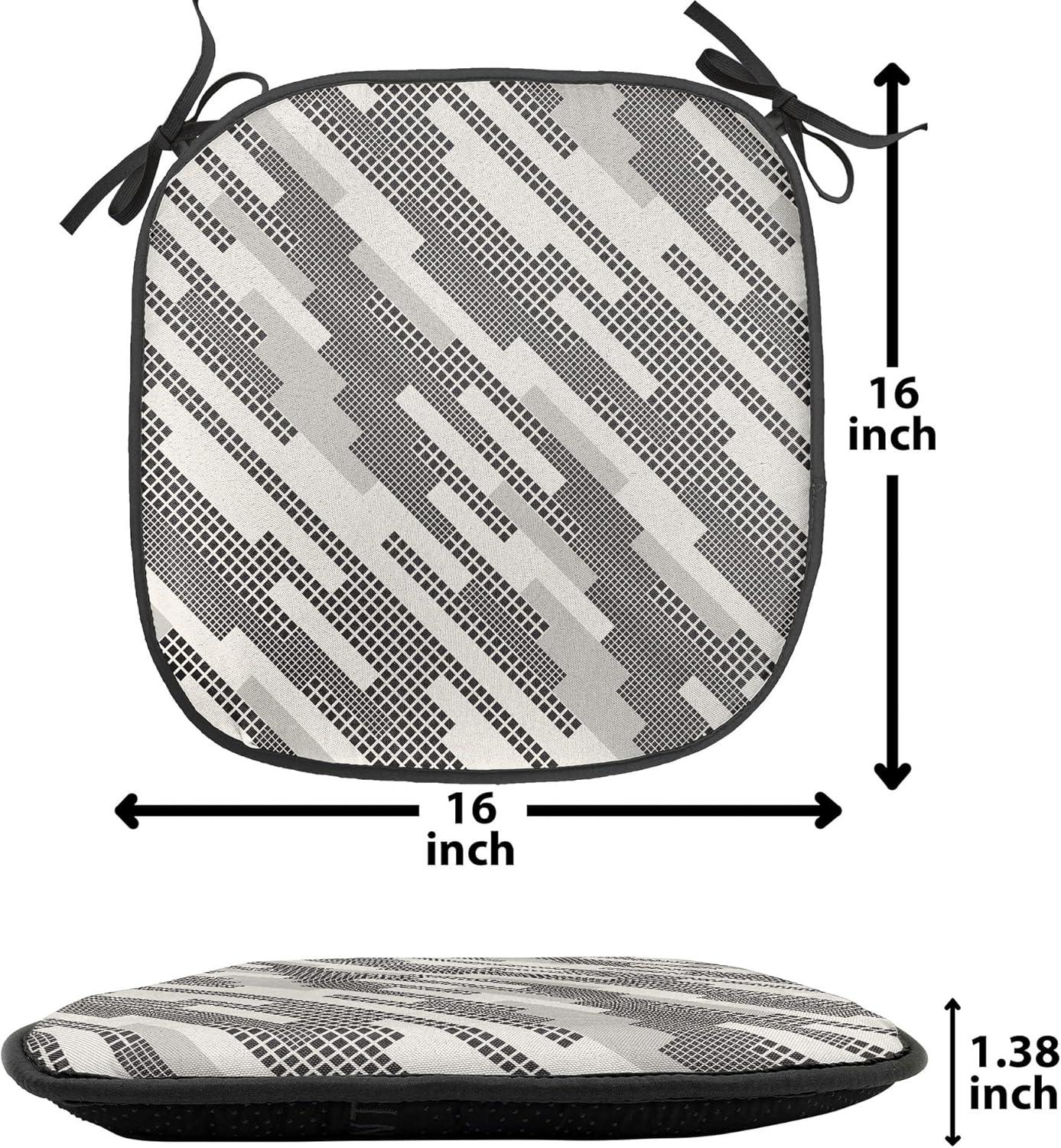 imageAmbesonne Romantic Chair Seating Cushion Set of 6 Valentines Day Style Rose Composition Love in Pastel Colors AntiSlip Seat Padding for Kitchen amp Patio 16x16 Aqua Dark Coral BeigeCream Pale Grey Black