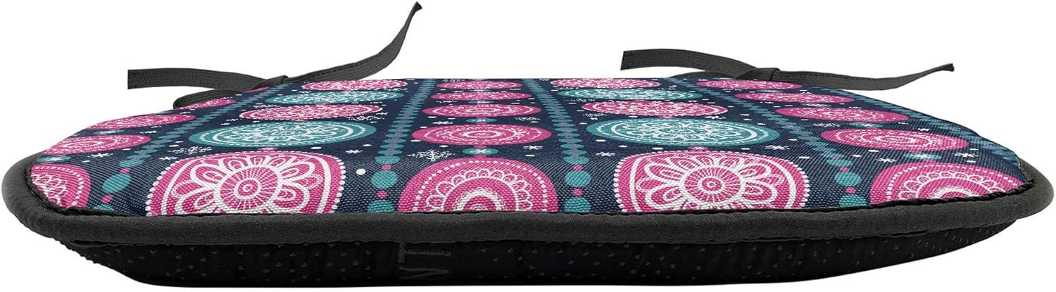 imageAmbesonne Romantic Chair Seating Cushion Set of 6 Valentines Day Style Rose Composition Love in Pastel Colors AntiSlip Seat Padding for Kitchen amp Patio 16x16 Aqua Dark Coral BeigeDark Blue Teal Pink