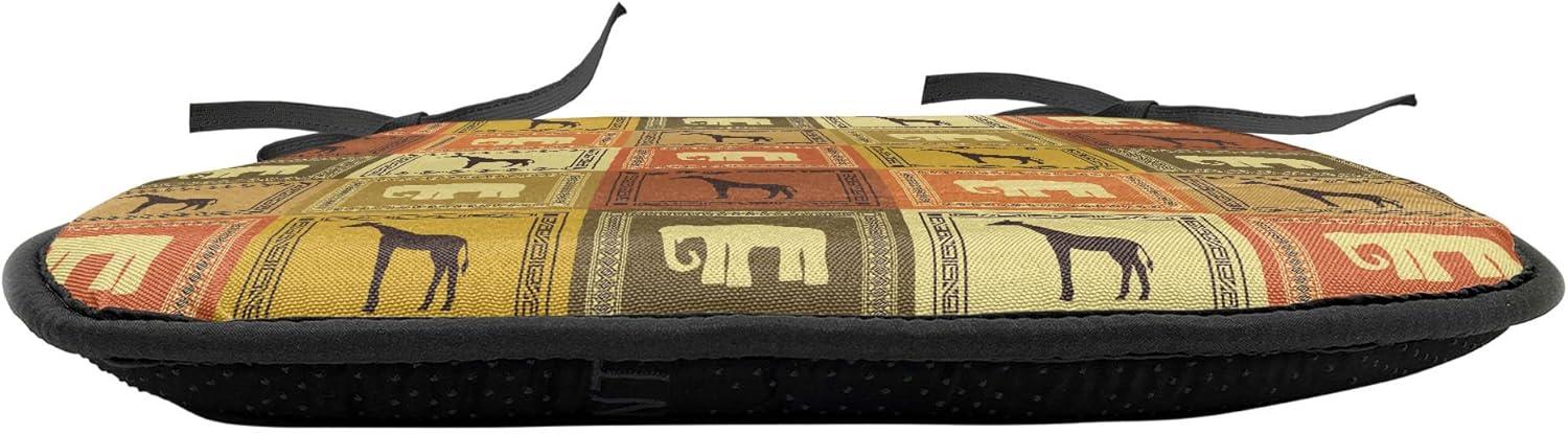 imageAmbesonne Romantic Chair Seating Cushion Set of 6 Valentines Day Style Rose Composition Love in Pastel Colors AntiSlip Seat Padding for Kitchen amp Patio 16x16 Aqua Dark Coral BeigeBrown and Black