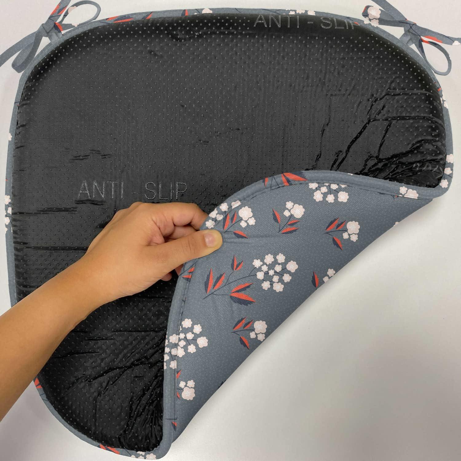 imageAmbesonne Romantic Chair Seating Cushion Set of 6 Valentines Day Style Rose Composition Love in Pastel Colors AntiSlip Seat Padding for Kitchen amp Patio 16x16 Aqua Dark Coral BeigePale Peach Vermilion