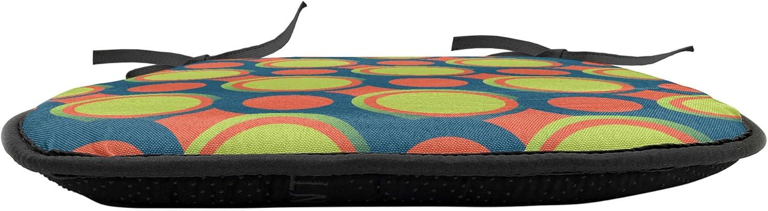 imageAmbesonne Romantic Chair Seating Cushion Set of 6 Valentines Day Style Rose Composition Love in Pastel Colors AntiSlip Seat Padding for Kitchen amp Patio 16x16 Aqua Dark Coral BeigeYellow Green Orange