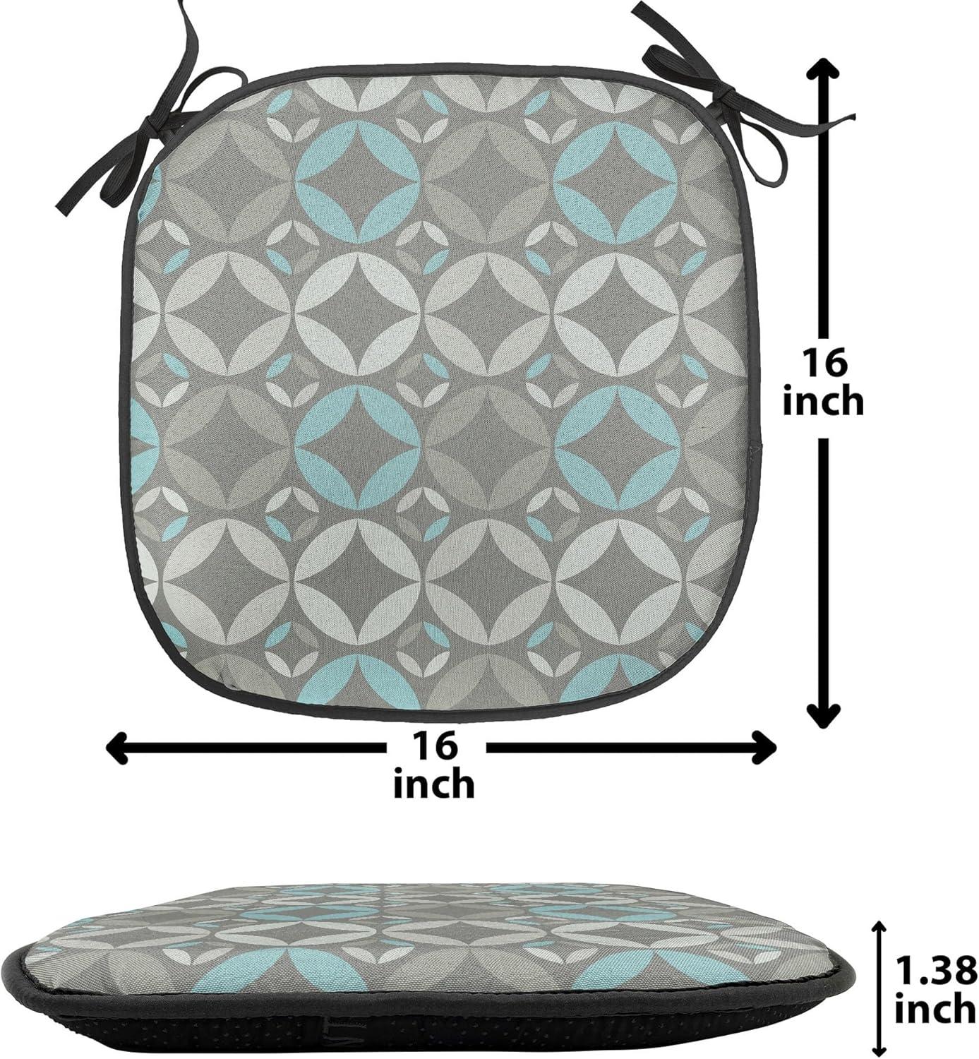 imageAmbesonne Romantic Chair Seating Cushion Set of 6 Valentines Day Style Rose Composition Love in Pastel Colors AntiSlip Seat Padding for Kitchen amp Patio 16x16 Aqua Dark Coral BeigeGrey Pale Blue Pale Grey