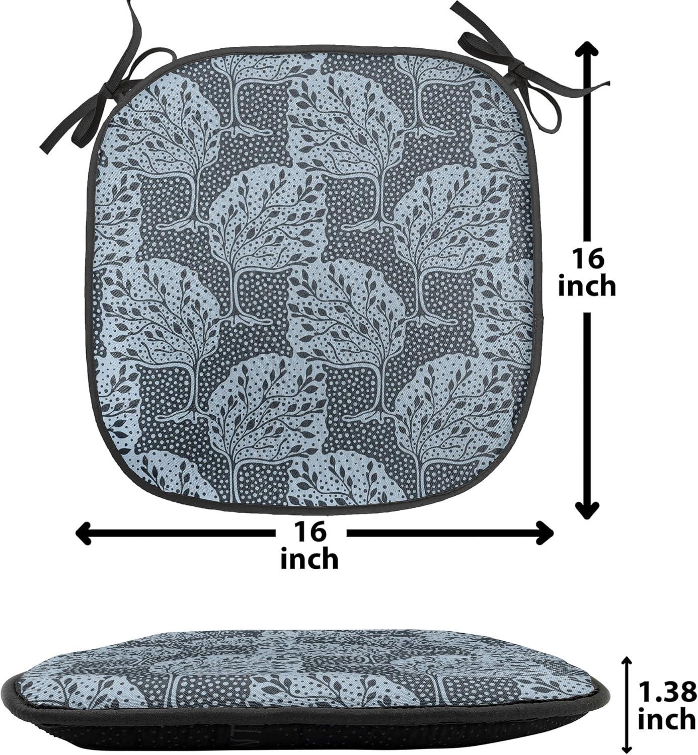 imageAmbesonne Romantic Chair Seating Cushion Set of 6 Valentines Day Style Rose Composition Love in Pastel Colors AntiSlip Seat Padding for Kitchen amp Patio 16x16 Aqua Dark Coral BeigePale Blue Dark Blue