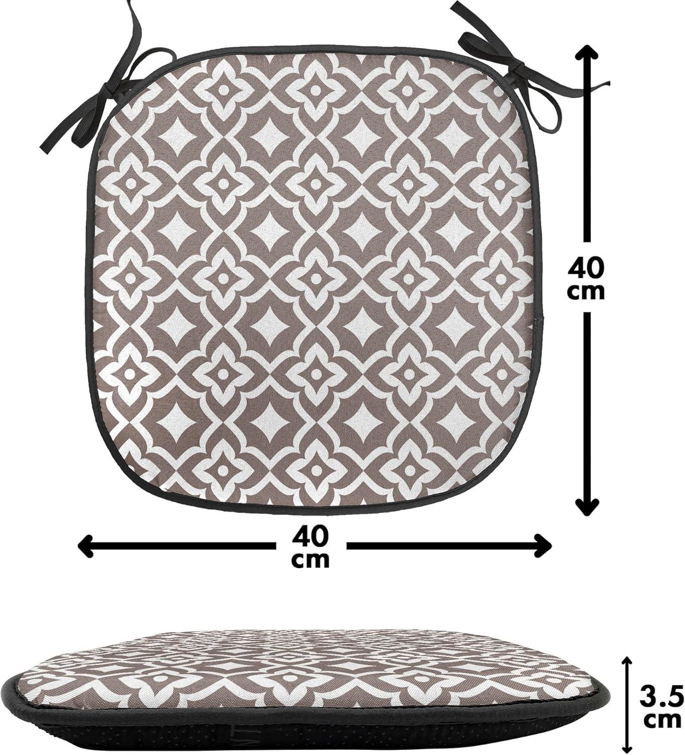imageAmbesonne Romantic Chair Seating Cushion Set of 6 Valentines Day Style Rose Composition Love in Pastel Colors AntiSlip Seat Padding for Kitchen amp Patio 16x16 Aqua Dark Coral BeigeWhite and Taupe