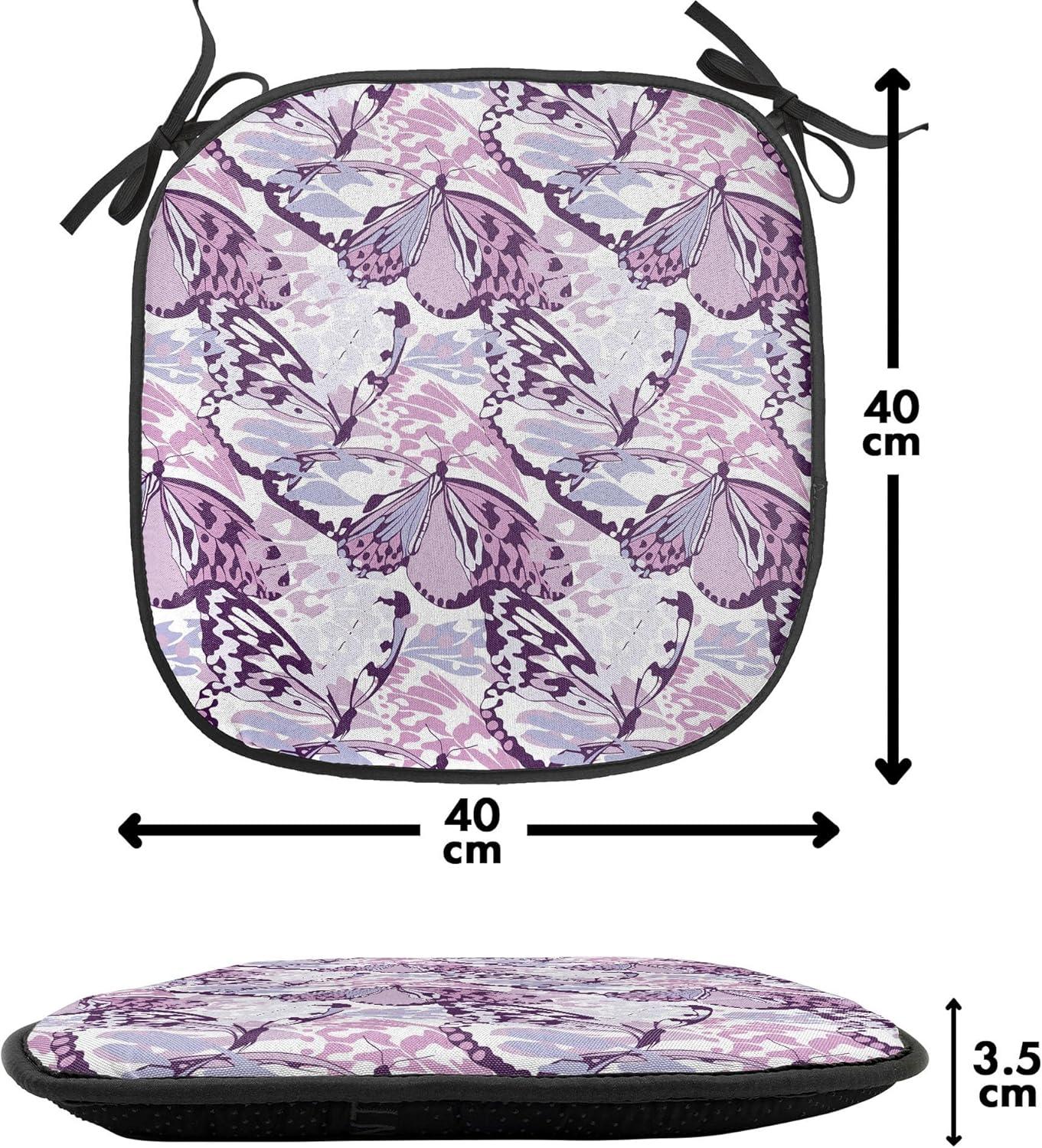 imageAmbesonne Romantic Chair Seating Cushion Set of 6 Valentines Day Style Rose Composition Love in Pastel Colors AntiSlip Seat Padding for Kitchen amp Patio 16x16 Aqua Dark Coral BeigeLavender Lilac Violet
