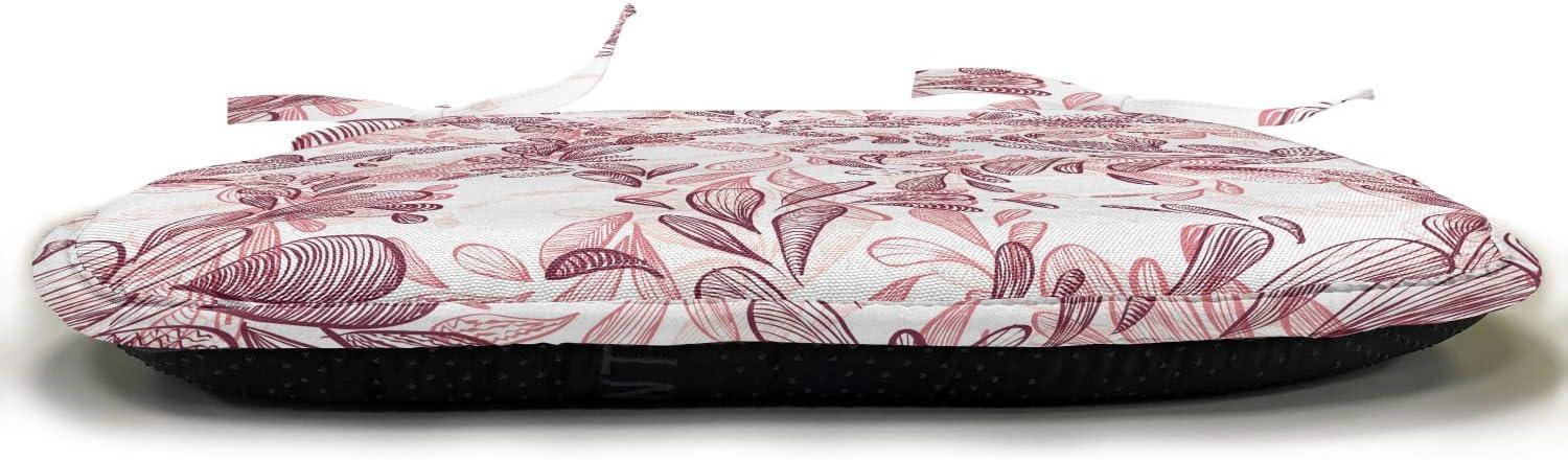 imageAmbesonne Romantic Chair Seating Cushion Set of 6 Valentines Day Style Rose Composition Love in Pastel Colors AntiSlip Seat Padding for Kitchen amp Patio 16x16 Aqua Dark Coral BeigeMaroon Coral and White