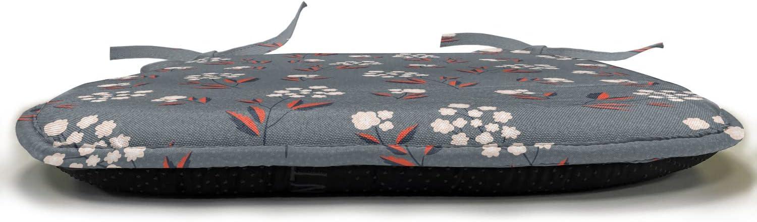 imageAmbesonne Romantic Chair Seating Cushion Set of 6 Valentines Day Style Rose Composition Love in Pastel Colors AntiSlip Seat Padding for Kitchen amp Patio 16x16 Aqua Dark Coral BeigePale Peach Vermilion
