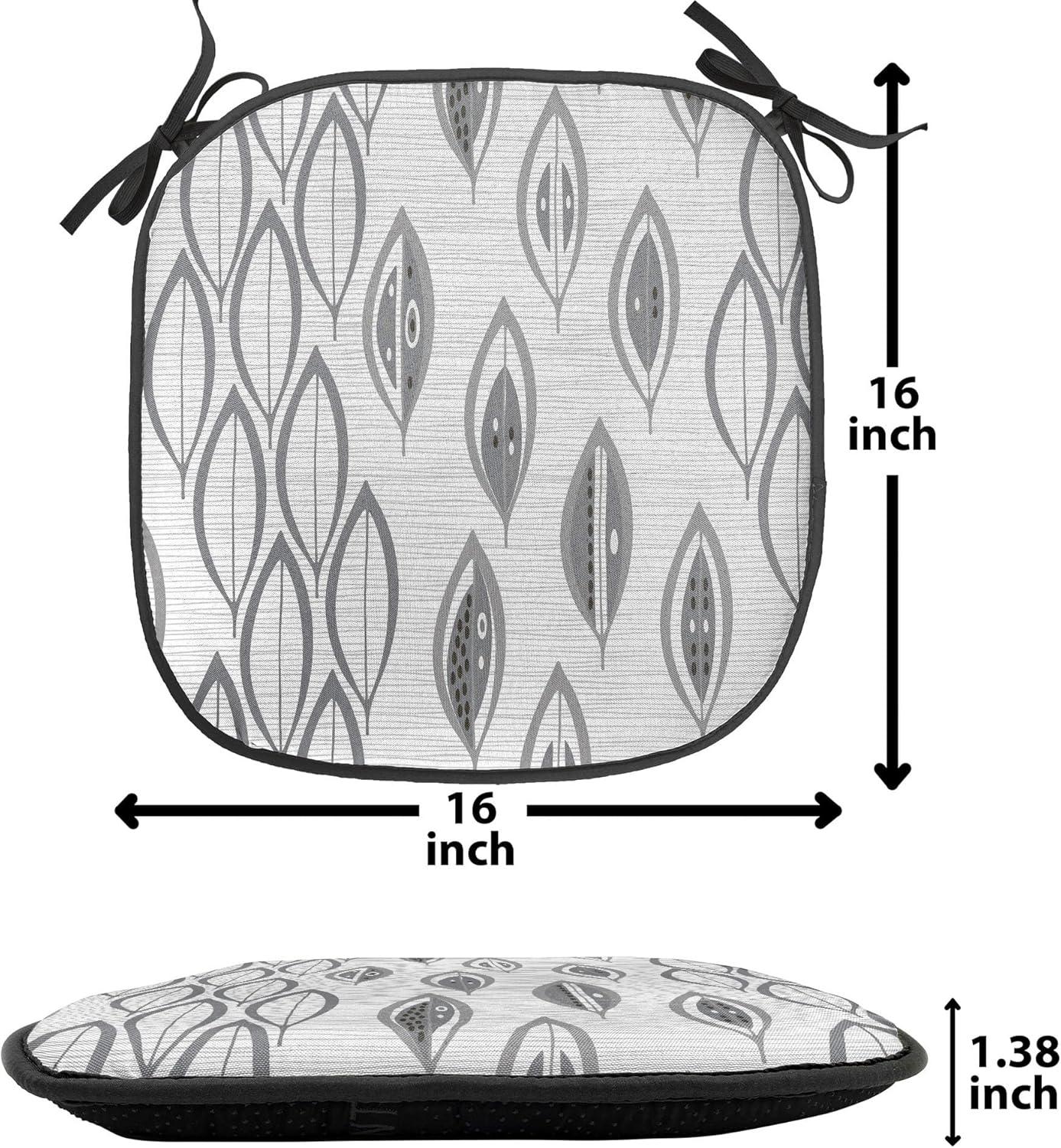 imageAmbesonne Romantic Chair Seating Cushion Set of 6 Valentines Day Style Rose Composition Love in Pastel Colors AntiSlip Seat Padding for Kitchen amp Patio 16x16 Aqua Dark Coral BeigeGrey and Pale Grey