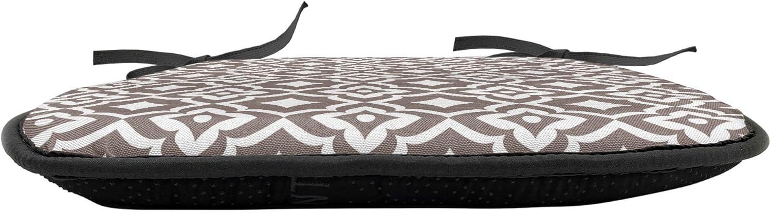 imageAmbesonne Romantic Chair Seating Cushion Set of 6 Valentines Day Style Rose Composition Love in Pastel Colors AntiSlip Seat Padding for Kitchen amp Patio 16x16 Aqua Dark Coral BeigeWhite and Taupe