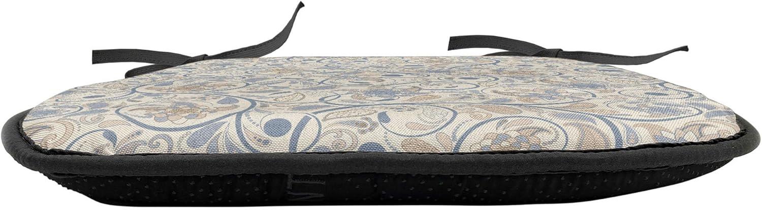 imageAmbesonne Romantic Chair Seating Cushion Set of 6 Valentines Day Style Rose Composition Love in Pastel Colors AntiSlip Seat Padding for Kitchen amp Patio 16x16 Aqua Dark Coral BeigeSlate Blue Beige Tan