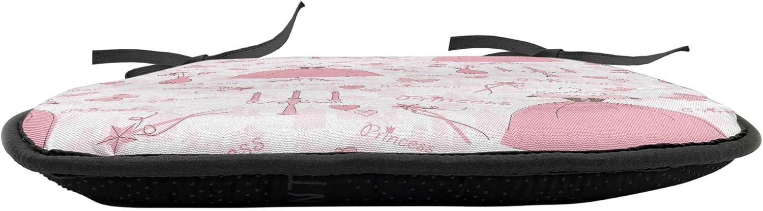 imageAmbesonne Romantic Chair Seating Cushion Set of 6 Valentines Day Style Rose Composition Love in Pastel Colors AntiSlip Seat Padding for Kitchen amp Patio 16x16 Aqua Dark Coral BeigeRose Pale Pink White