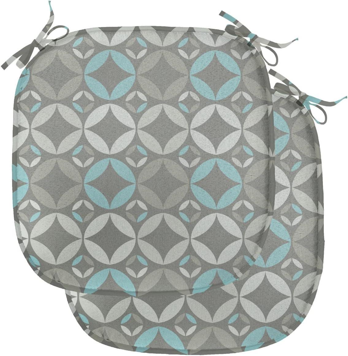 imageAmbesonne Romantic Chair Seating Cushion Set of 6 Valentines Day Style Rose Composition Love in Pastel Colors AntiSlip Seat Padding for Kitchen amp Patio 16x16 Aqua Dark Coral BeigeGrey Pale Blue Pale Grey