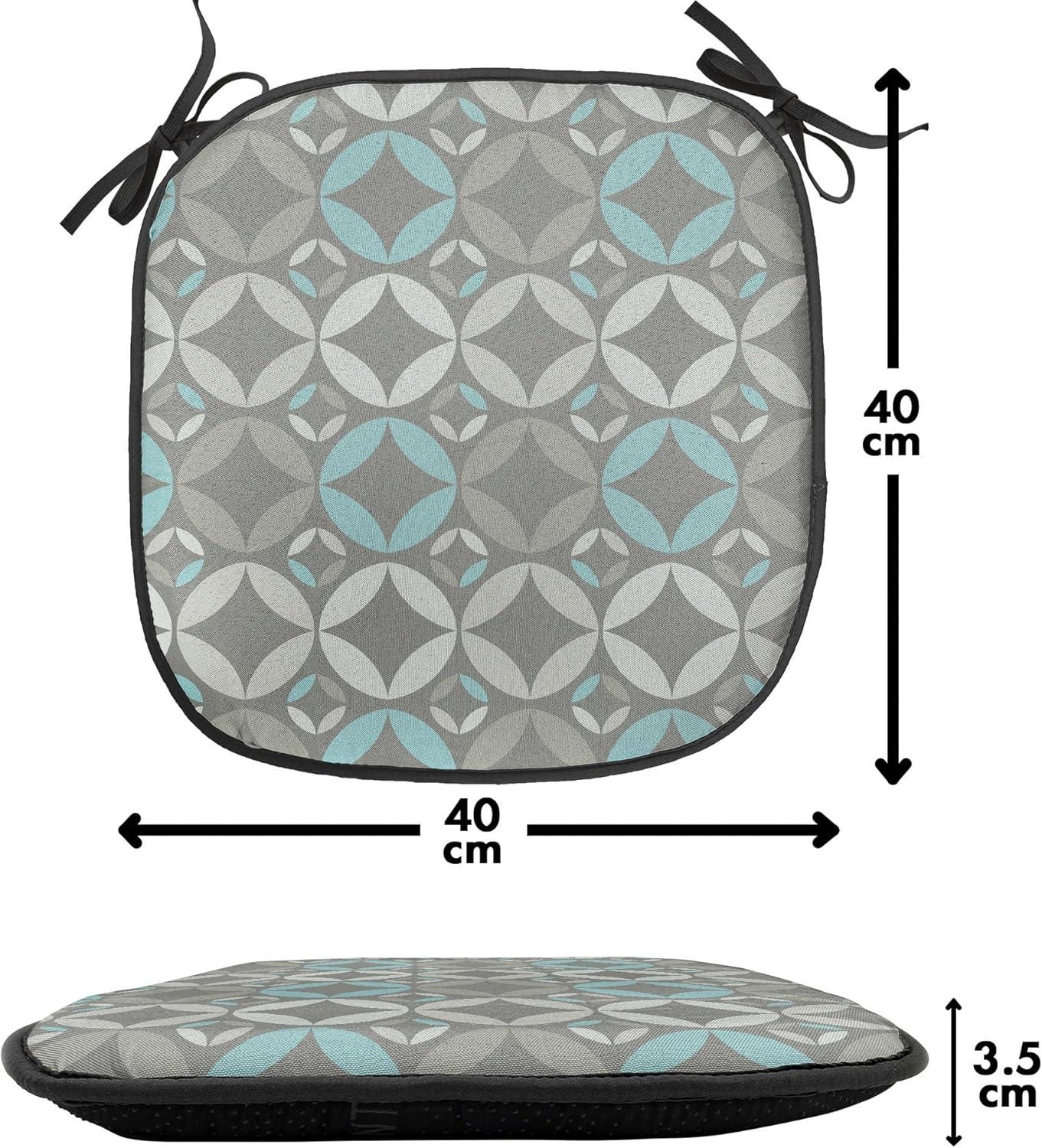 imageAmbesonne Romantic Chair Seating Cushion Set of 6 Valentines Day Style Rose Composition Love in Pastel Colors AntiSlip Seat Padding for Kitchen amp Patio 16x16 Aqua Dark Coral BeigeGrey Pale Blue Pale Grey