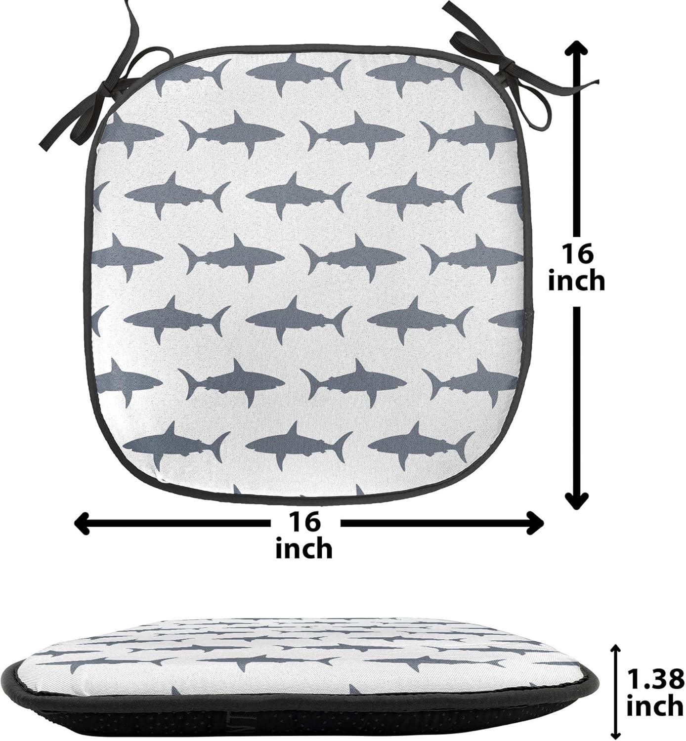 imageAmbesonne Romantic Chair Seating Cushion Set of 6 Valentines Day Style Rose Composition Love in Pastel Colors AntiSlip Seat Padding for Kitchen amp Patio 16x16 Aqua Dark Coral BeigeCharcoal Grey White