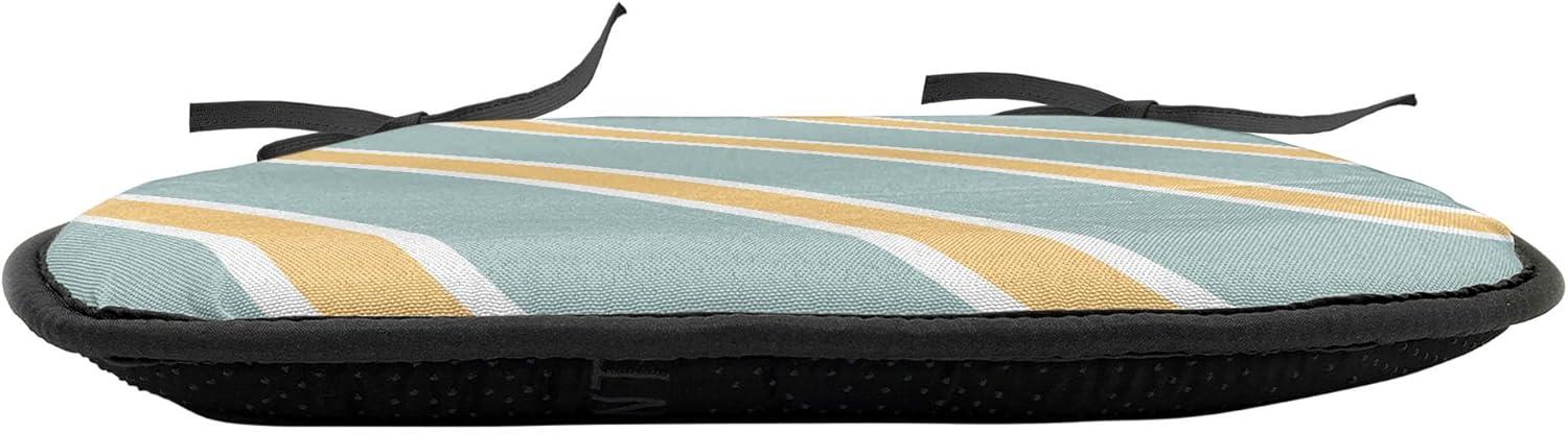 imageAmbesonne Romantic Chair Seating Cushion Set of 8 Soft Colored Hearts in Love Valentines Day Repetitive Pattern AntiSlip Seat Padding for Kitchen amp Patio 16x16 Pale Yellow Pale PinkAlmond Green Apricot