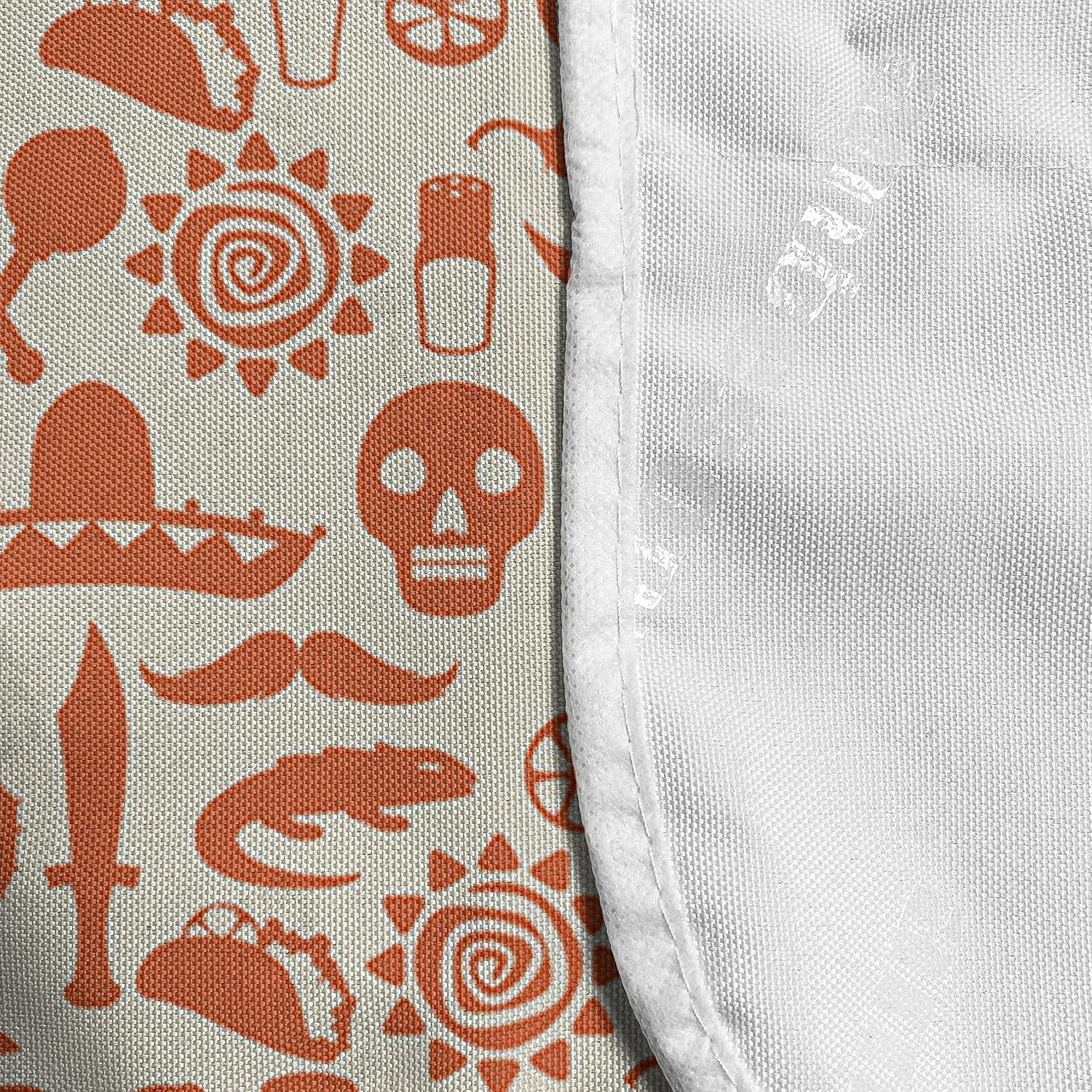 imageAmbesonne Romantic Microwave Oven Cover Gothic Hearts Tattoo Style Valentines Love Graffiti Grunge Illustration Water Resistant Organizer with Pockets for Kitchen 36 x 12 Pale Grey BlackCream Orange