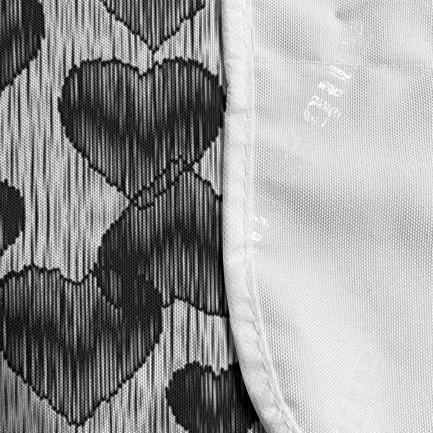 imageAmbesonne Romantic Microwave Oven Cover Gothic Hearts Tattoo Style Valentines Love Graffiti Grunge Illustration Water Resistant Organizer with Pockets for Kitchen 36 x 12 Pale Grey BlackPale Grey Black