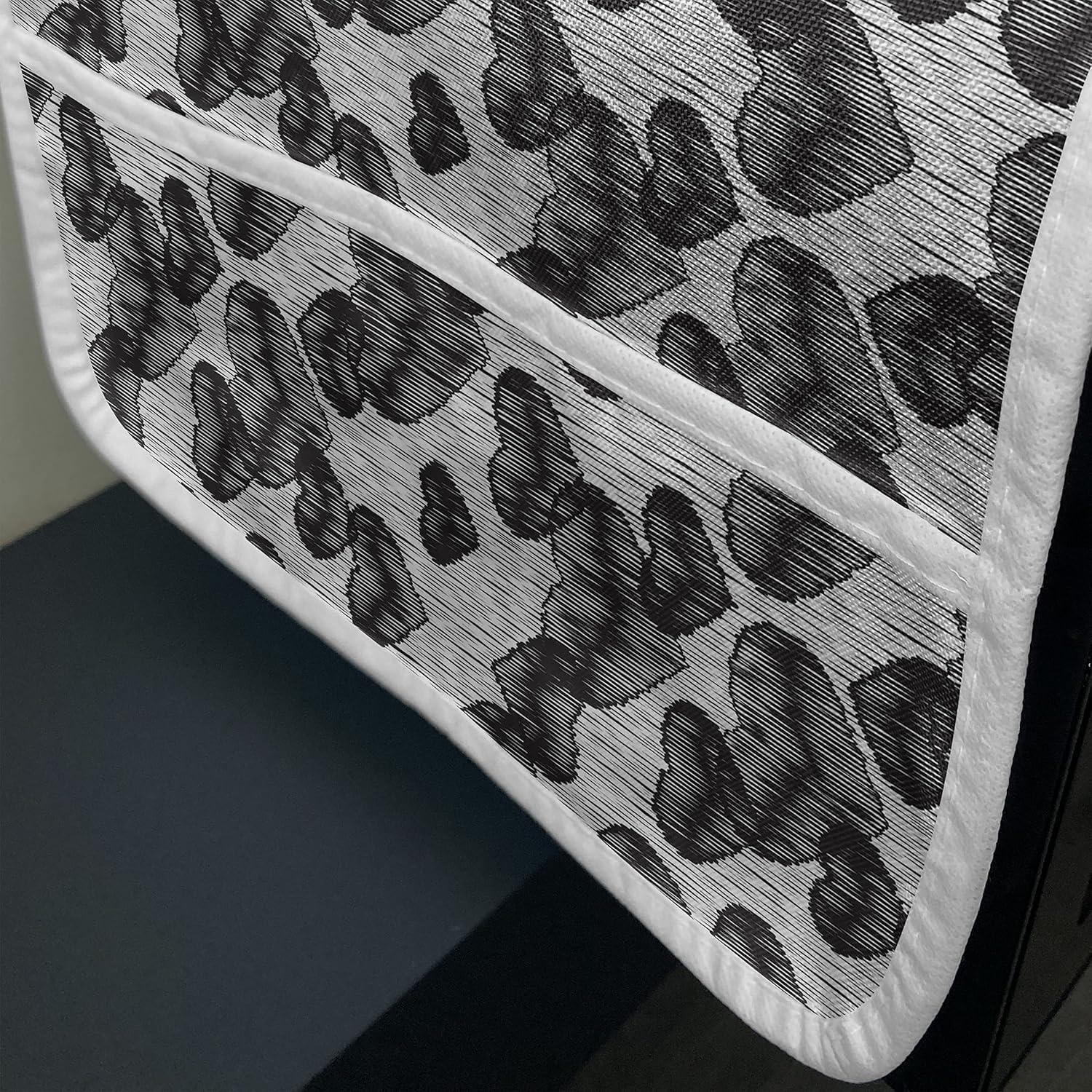 imageAmbesonne Romantic Microwave Oven Cover Gothic Hearts Tattoo Style Valentines Love Graffiti Grunge Illustration Water Resistant Organizer with Pockets for Kitchen 36 x 12 Pale Grey BlackPale Grey Black