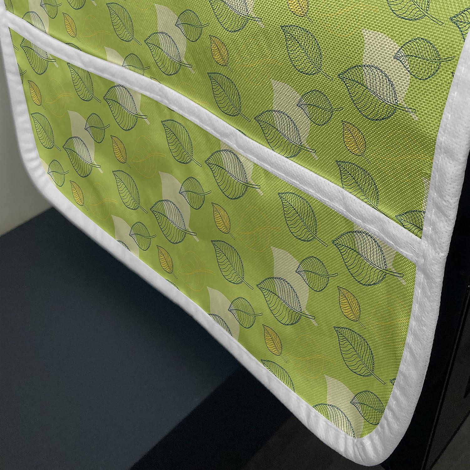 imageAmbesonne Romantic Microwave Oven Cover Gothic Hearts Tattoo Style Valentines Love Graffiti Grunge Illustration Water Resistant Organizer with Pockets for Kitchen 36 x 12 Pale Grey BlackPale Yellow Apple Green