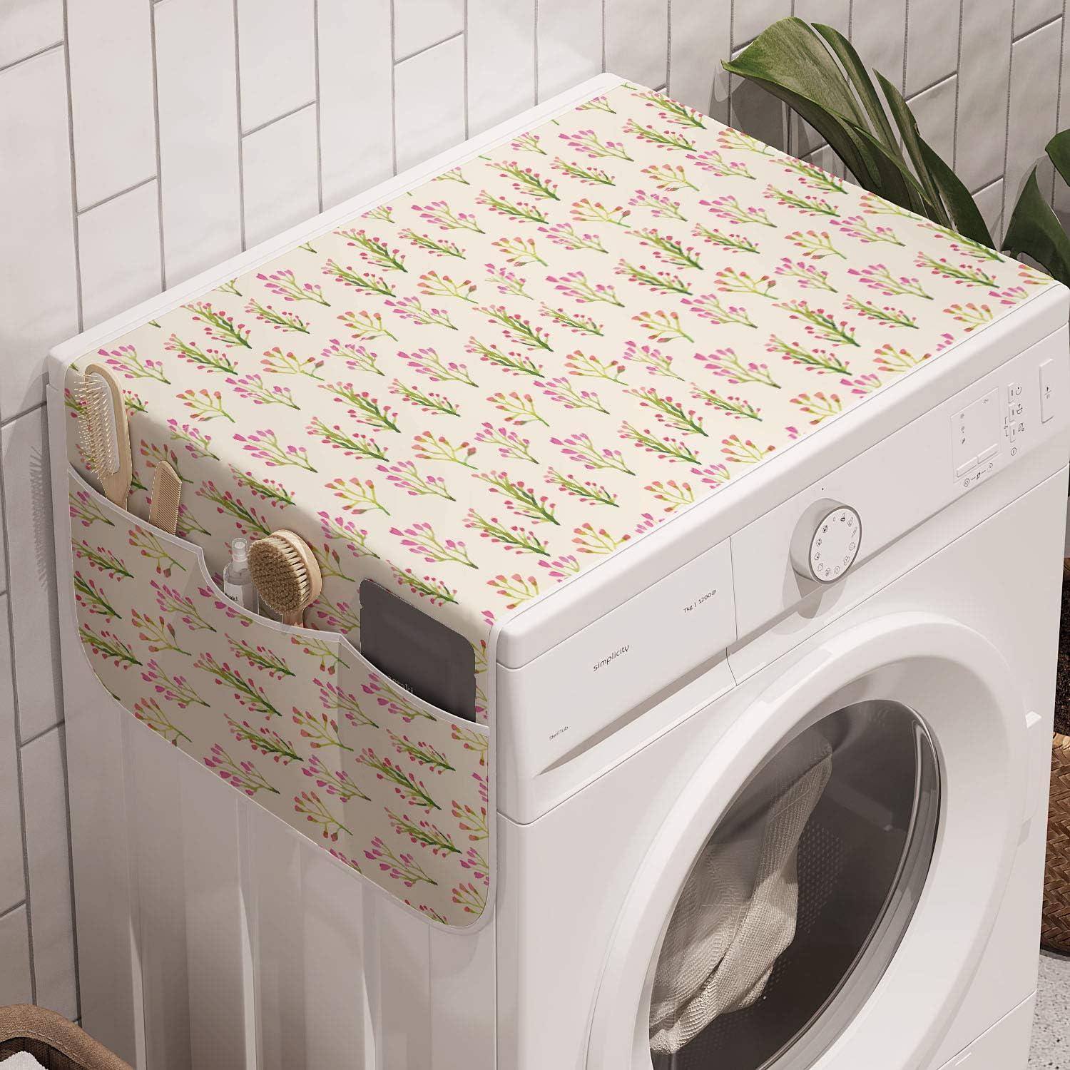 imageAmbesonne Romantic Microwave Oven Cover Gothic Hearts Tattoo Style Valentines Love Graffiti Grunge Illustration Water Resistant Organizer with Pockets for Kitchen 36 x 12 Pale Grey BlackPink Green and Beige
