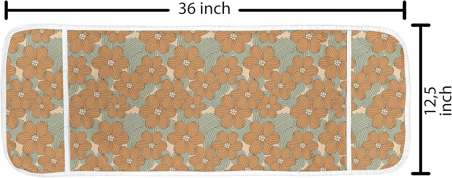 imageAmbesonne Romantic Microwave Oven Cover Gothic Hearts Tattoo Style Valentines Love Graffiti Grunge Illustration Water Resistant Organizer with Pockets for Kitchen 36 x 12 Pale Grey BlackAmber Almond Green Beige