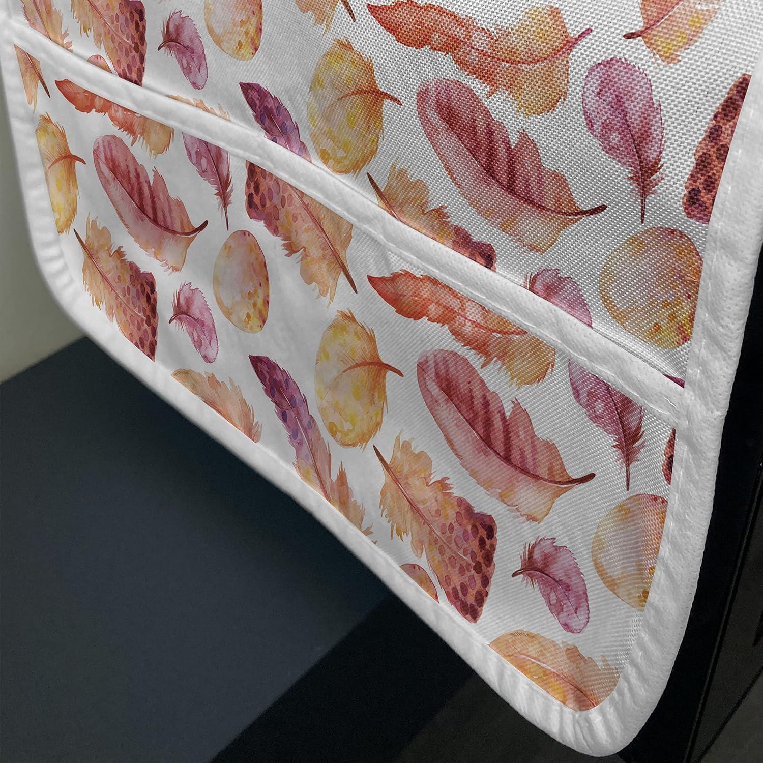 imageAmbesonne Romantic Microwave Oven Cover Gothic Hearts Tattoo Style Valentines Love Graffiti Grunge Illustration Water Resistant Organizer with Pockets for Kitchen 36 x 12 Pale Grey BlackOrange Beige Purple