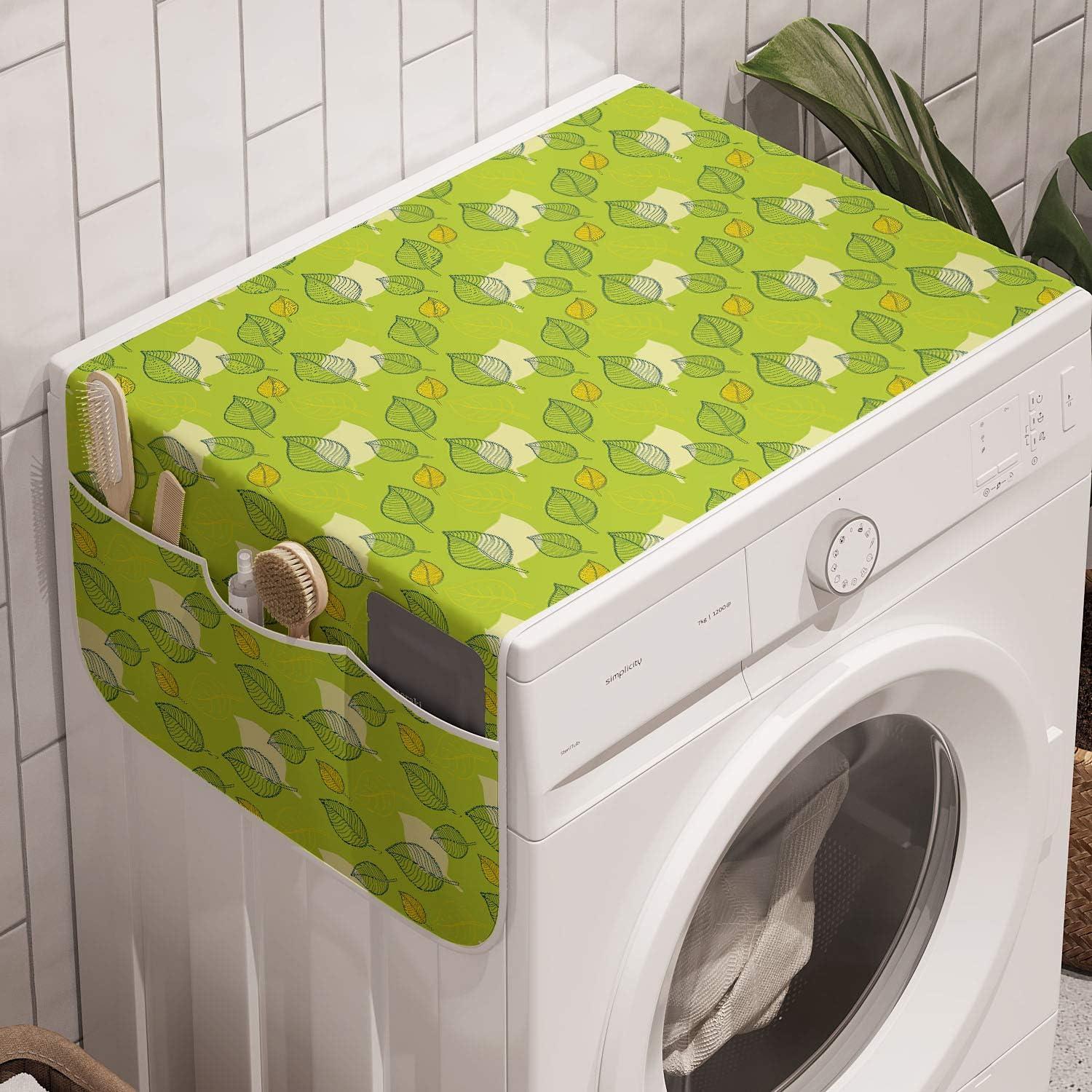 imageAmbesonne Romantic Microwave Oven Cover Gothic Hearts Tattoo Style Valentines Love Graffiti Grunge Illustration Water Resistant Organizer with Pockets for Kitchen 36 x 12 Pale Grey BlackPale Yellow Apple Green