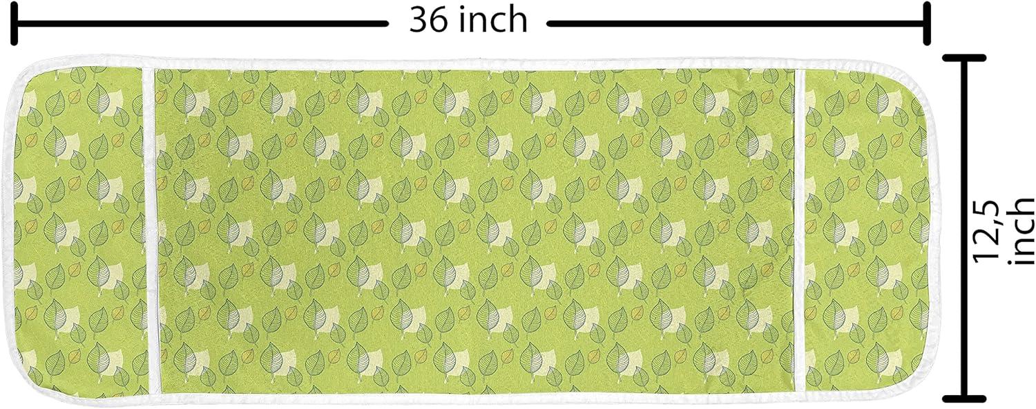 imageAmbesonne Romantic Microwave Oven Cover Gothic Hearts Tattoo Style Valentines Love Graffiti Grunge Illustration Water Resistant Organizer with Pockets for Kitchen 36 x 12 Pale Grey BlackPale Yellow Apple Green