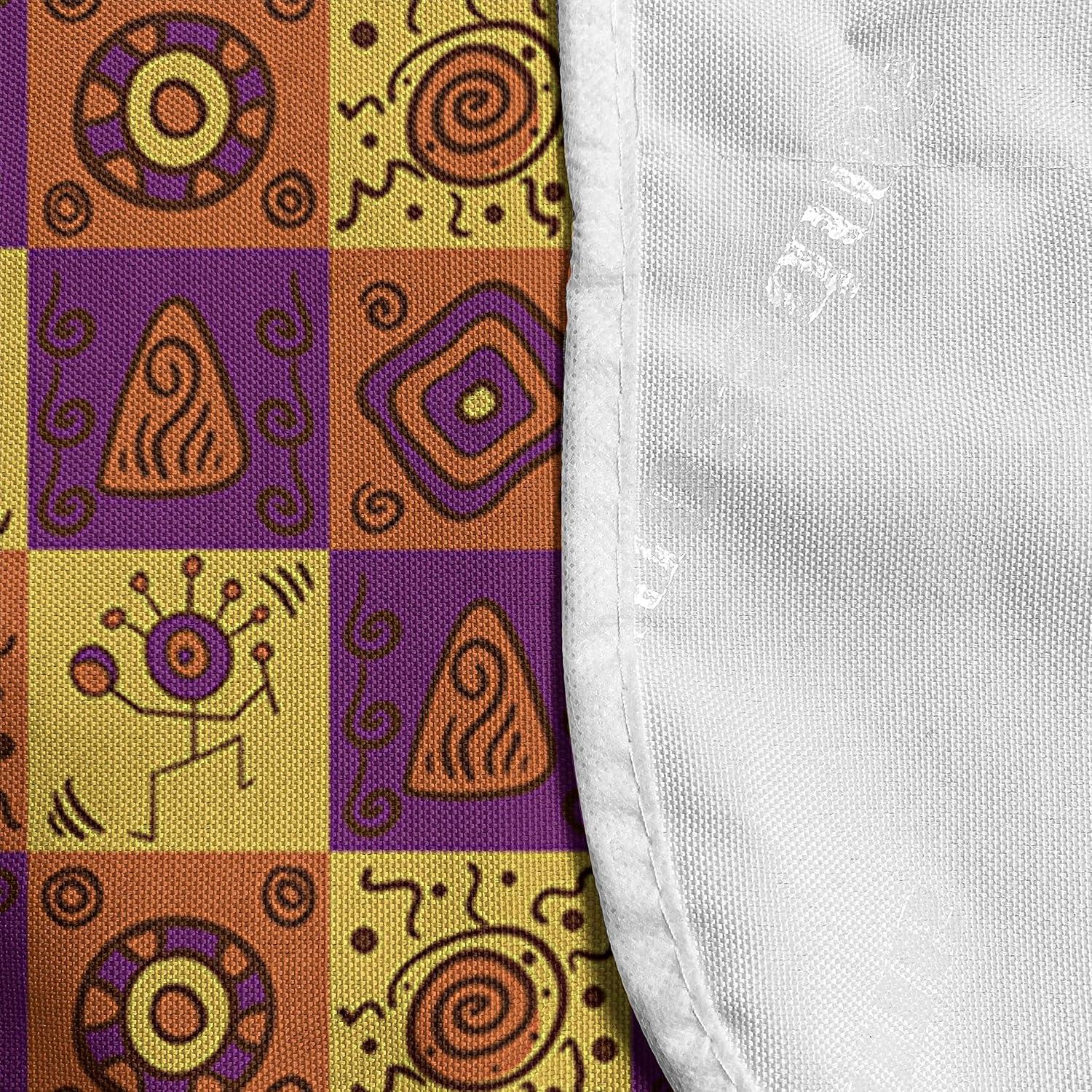 imageAmbesonne Romantic Microwave Oven Cover Gothic Hearts Tattoo Style Valentines Love Graffiti Grunge Illustration Water Resistant Organizer with Pockets for Kitchen 36 x 12 Pale Grey BlackOrange Purple and Yellow