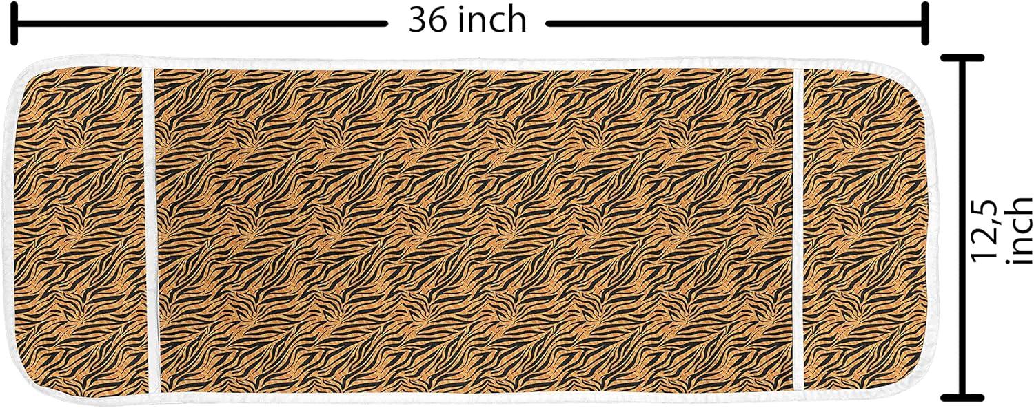 imageAmbesonne Romantic Microwave Oven Cover Gothic Hearts Tattoo Style Valentines Love Graffiti Grunge Illustration Water Resistant Organizer with Pockets for Kitchen 36 x 12 Pale Grey BlackOrange and Black