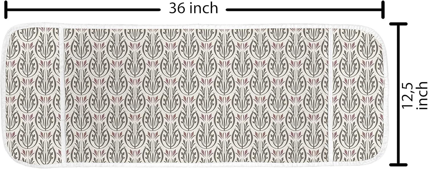 imageAmbesonne Romantic Microwave Oven Cover Gothic Hearts Tattoo Style Valentines Love Graffiti Grunge Illustration Water Resistant Organizer with Pockets for Kitchen 36 x 12 Pale Grey BlackArmy Green Dried Rose