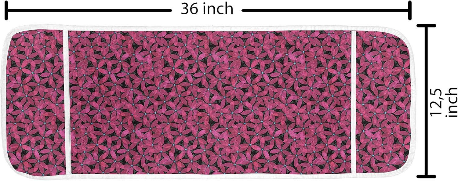 imageAmbesonne Romantic Microwave Oven Cover Gothic Hearts Tattoo Style Valentines Love Graffiti Grunge Illustration Water Resistant Organizer with Pockets for Kitchen 36 x 12 Pale Grey BlackCharcoal Grey Hot Pink