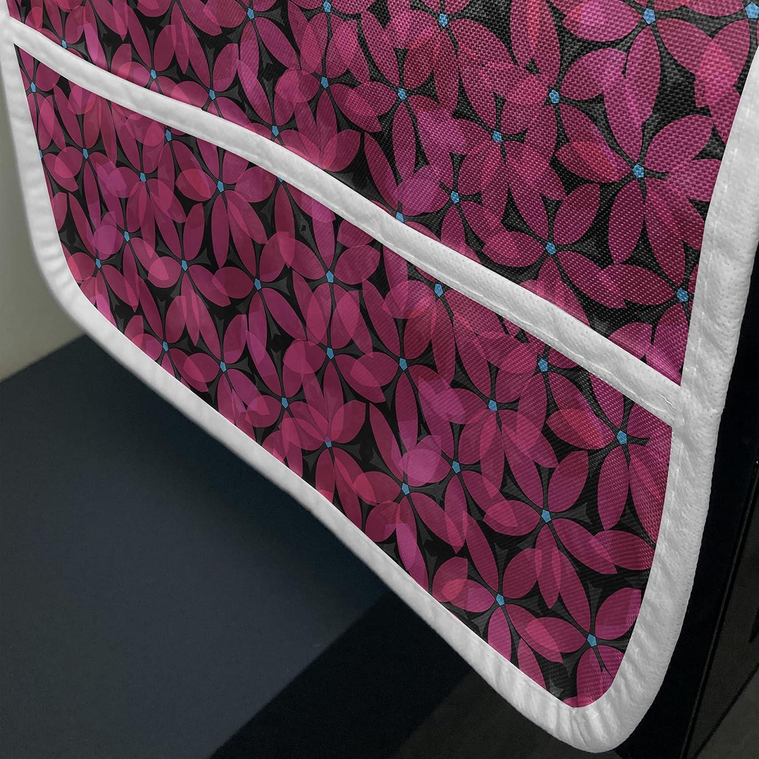 imageAmbesonne Romantic Microwave Oven Cover Gothic Hearts Tattoo Style Valentines Love Graffiti Grunge Illustration Water Resistant Organizer with Pockets for Kitchen 36 x 12 Pale Grey BlackCharcoal Grey Hot Pink
